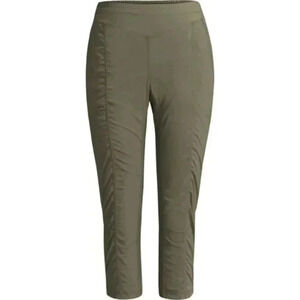 Indygena (Indyeva) Viaxe Capris Olive Green Pull  On Hiking Pants Women's Small